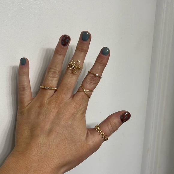 Bohemian Gold Ring Set 💛 Lot 6 - Picture 2 of 4